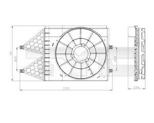 Houder, radiateurventilator 83700331