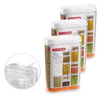 Voorraadbus met strooi deksel - 6x stuks - 1,5 liter - kunststof