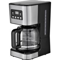 Stijlvol Zwart/Zilver Filter Koffiezetapparaat met Glazen Kan