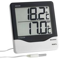 TFA Dostmann Kabelgebonden thermometer Zwart-wit - thumbnail