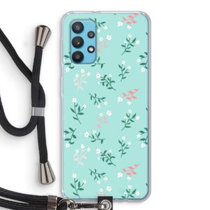 Small white flowers: Samsung Galaxy A32 4G Transparant Hoesje met koord