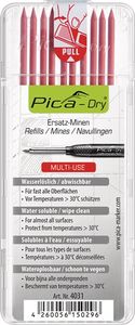 Pica Vullingen-set | 10x rood | vochtig afneembaar 10 stiften/set | 1 stuk - 4031 - 4031