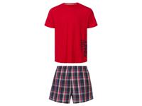 LIVERGY Heren pyjama (M (48/50), Rood/donkerblauw)