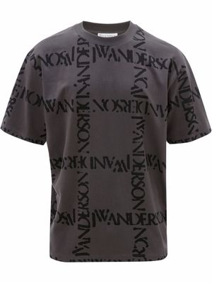JW Anderson t-shirt à logo imprimé - Gris