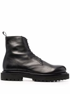 Officine Creative bottines en cuir à effet poli - Noir