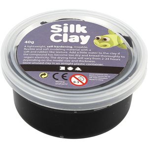 Creativ Company Silk Clay Boetseerklei 40 g Zwart 1 stuk(s)