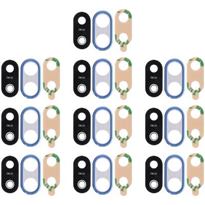 10 STKS terug camera bezel met lens cover & lijm voor Huawei P20 Lite (blauw)