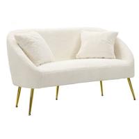 Mauro Ferretti Soffy Sofa 2 stoelen in metaal en witte stof