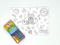 Inkleurbare ansichtkaart zomer