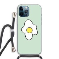 Spiegelei: iPhone 12 Pro Max Transparant Hoesje met koord