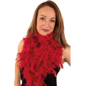 Verkleed veren boa - donkerrood - 180 cm - Carnaval verkleed accessoires - Dames - Veertjes