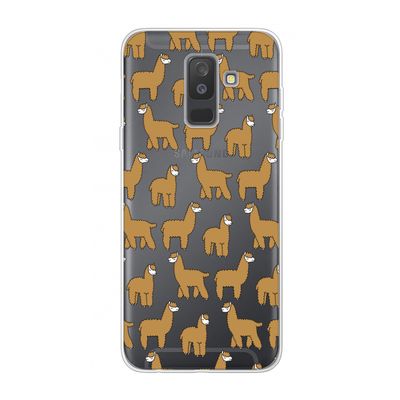 Alpacas: Samsung Galaxy A6 Plus (2018) Transparant Hoesje