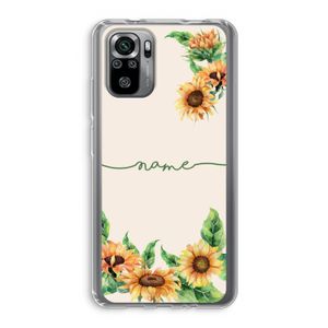 Zonnebloemen: Xiaomi Redmi Note 10S Transparant Hoesje
