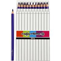 Colortime Driehoekige jumbo kleurpotloden - paars, 12st.