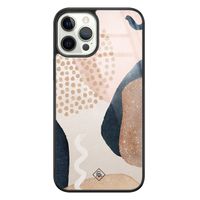 iPhone 12 Pro glazen hardcase - Abstract dots