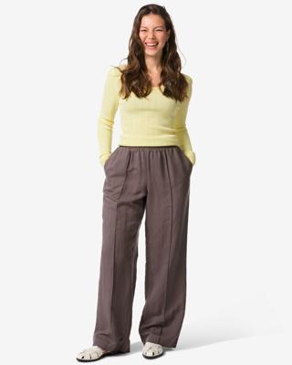 HEMA Damesbroek Inez wide fit bruin (bruin)