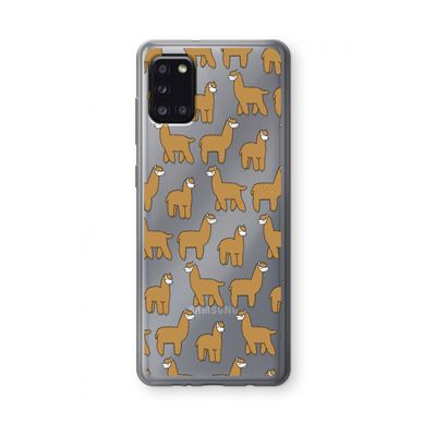 Alpacas: Samsung Galaxy A31 Transparant Hoesje