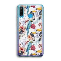 Bloemen tukan: Huawei P30 Lite Transparant Hoesje