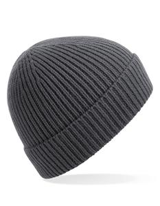 Beechfield CB380 Engineered Knit Ribbed Beanie - Graphite Grey - One Size