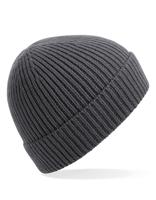 Beechfield CB380 Engineered Knit Ribbed Beanie - Graphite Grey - One Size - thumbnail