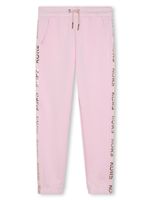 Michael Kors Kids pantalon de jogging en coton à bande logo - Rose