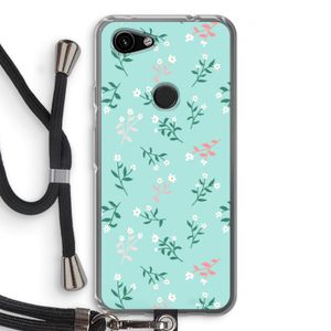 Small white flowers: Pixel 3a Transparant Hoesje met koord