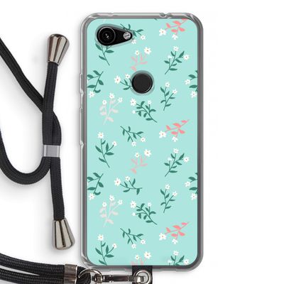 Small white flowers: Pixel 3a Transparant Hoesje met koord