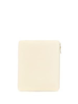 Comme Des Garçons Wallet coque d'iPad en cuir à fermeture zippée - Blanc