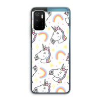 Rainbow Unicorn: Xiaomi Poco M3 Pro 5G Transparant Hoesje