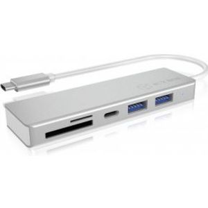 ICY BOX IB-HUB1413-CR hub & concentrator USB 3.0 (3.1 Gen 1) Type-C 5000 Mbit/s Zilver