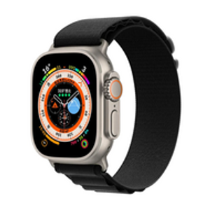 Alpine Loop nylon bandje - Zwart - Geschikt voor Apple Watch 42mm / 44mm / 45mm / 49mm