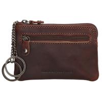 Hide & Stitches Sleuteletui met 4 Creditcardvakjes Japura Donker Bruin