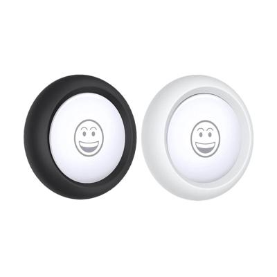Soft Silicone Stick-On AirTag 2021 Protective Case - Black/White