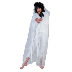 Halloween verkleed cape/gewaad - met kap - spook/geest - horror - wit - volwassene - Carnaval