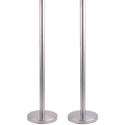 2x stuks RVS toiletrolhouder / toiletpapier houder 55 cm