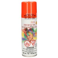 Haarverf/haarspray - neon oranje - spuitbus - 125 ml - Carnaval   -