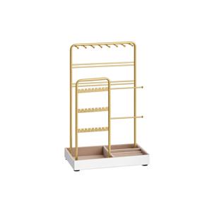 Sieradenstandaard met metalen frame als cadeau-idee, Goudkleurig