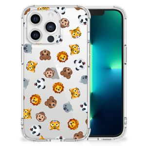 Doorzichtige Silicone Hoesje voor Apple iPhone 13 Pro Dieren Emojis