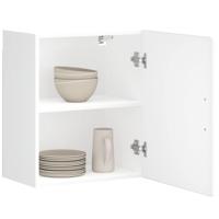 Keukenwandkasten 2 st Porto bewerkt hout wit