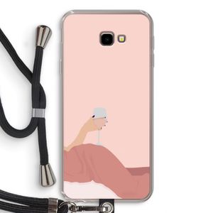 Wine: Samsung Galaxy J4 Plus Transparant Hoesje met koord