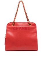 CHANEL Pre-Owned sac porté épaule à logo embossé (1997-1999) - Rouge - thumbnail