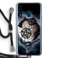 Volle maan: Samsung Galaxy A20s Transparant Hoesje met koord