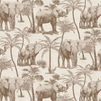 DUTCH WALLCOVERINGS DUTCH WALLCOVERINGS Behang Elephant Grove beige - thumbnail