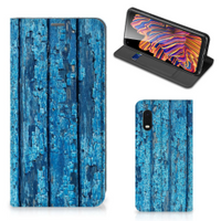 Samsung Xcover Pro Book Wallet Case Wood Blue