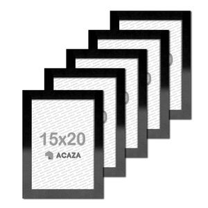 Acaza Fotokader - Fotolijst - Set van 5- 15x20cm - MDF hout- Zwart