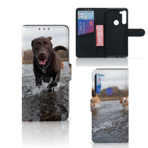 Motorola G8 Power Telefoonhoesje met Pasjes Honden Labrador