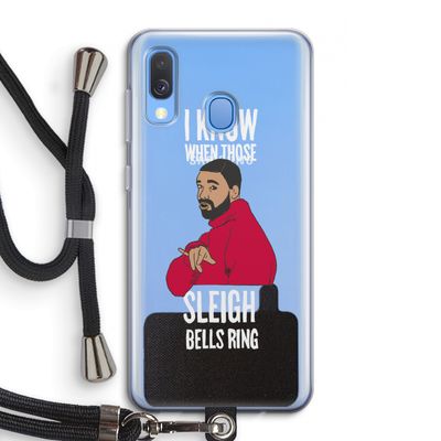 Sleigh Bells Ring: Samsung Galaxy A40 Transparant Hoesje met koord
