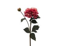 Kunstbloem dahlia 61 cm, oud roze - Buitengewoon de boet