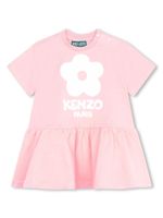 Kenzo Kids robe évasée à logo imprimé - Rose - thumbnail