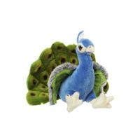 Nature Planet Pluche pauwen knuffel - 18 cm - Dieren knuffels